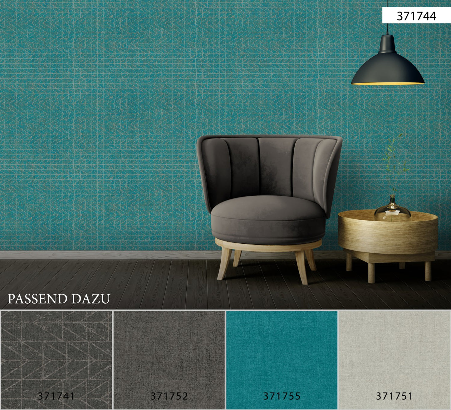 Unitapete Schwarz Vliestapete 371752 Wandtapete A.S. Création Tapete