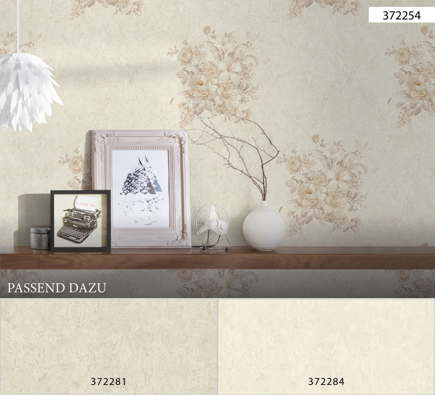 Blumentapete Beige Vliestapete 372254 Wandtapete A.S. Création Tapete