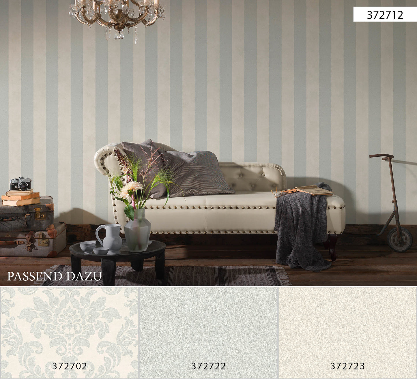 Livingwalls Streifen Vinyl Tapete Trendwall Silber Glitzer Streifentapete