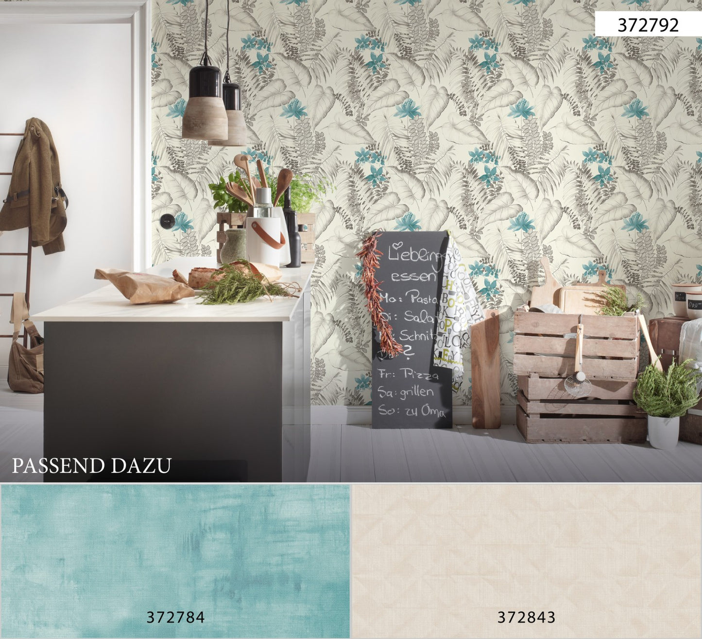 Blumentapete Blau Vliestapete 372792 Wandtapete A.S. Création Tapete