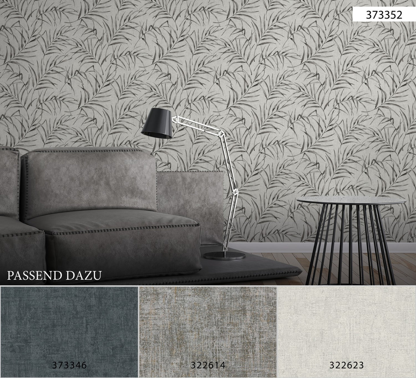 Palmentapete Grau Vliestapete 373352 Wandtapete A.S. Création Tapete