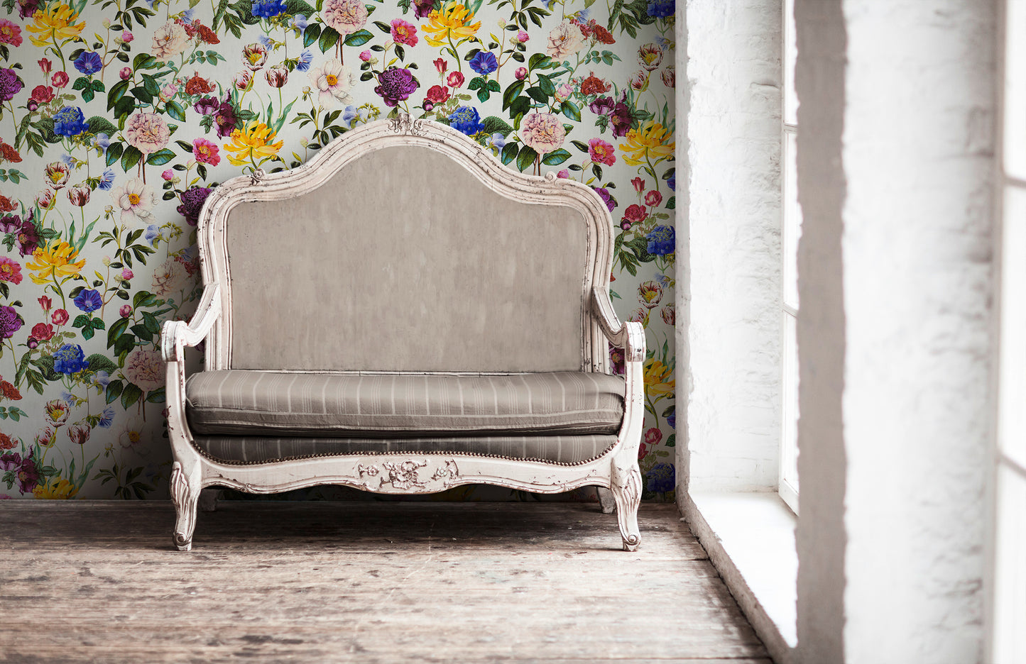 A.S. Création Designer Vinyl Tapete Jette Joop Bunt Blumen Wandtapete Design