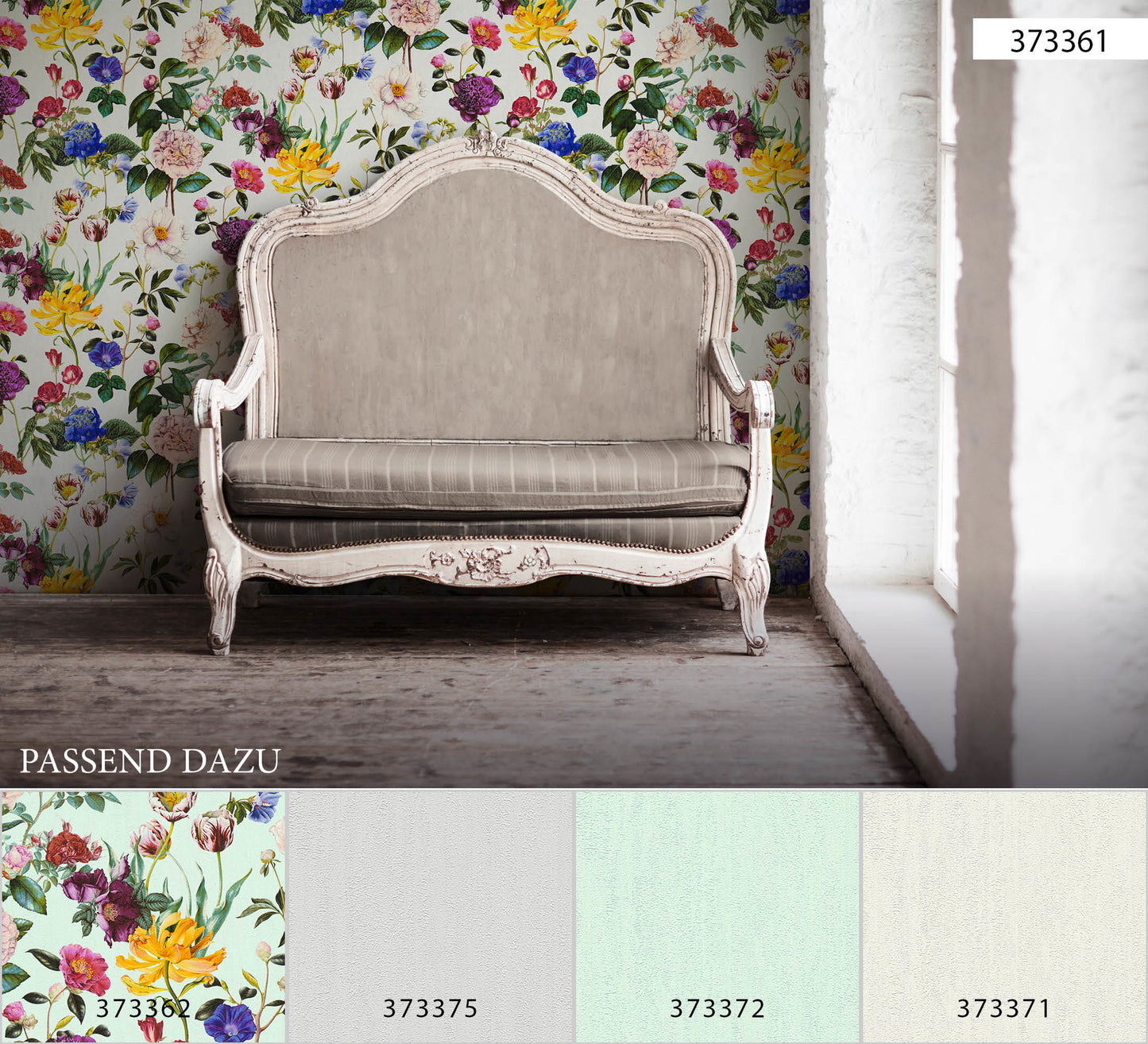 A.S. Création Designer Vinyl Tapete Jette Joop Bunt Blumen Wandtapete Design