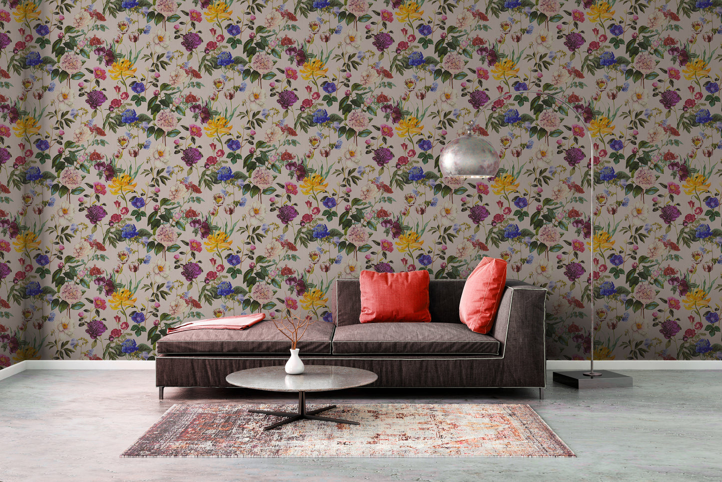 A.S. Création Designer Vinyl Tapete Jette Joop Bunt Blumen Wandtapete Design