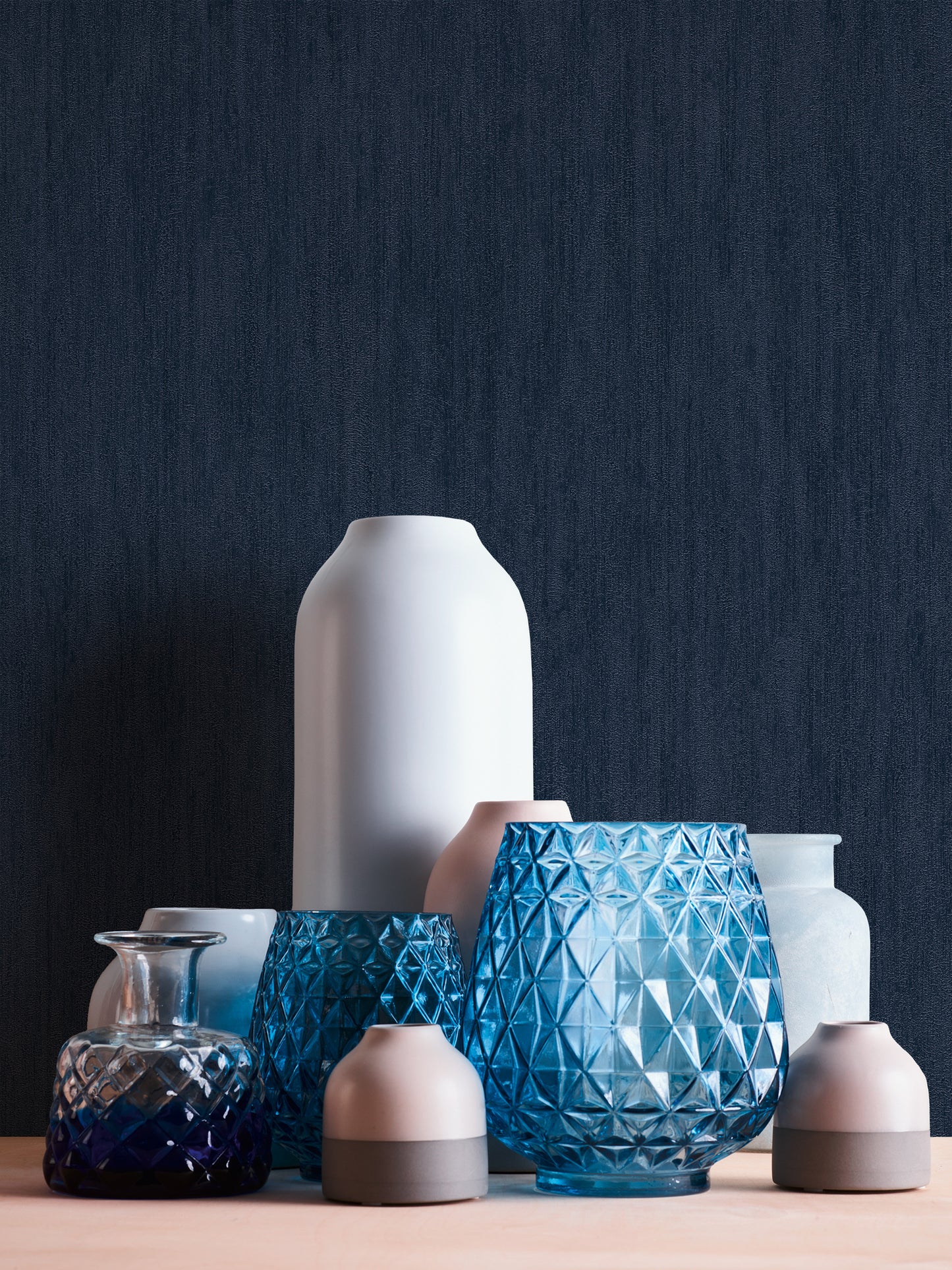 A.S. Création Designer Vinyl Tapete Jette Joop 5 Blau Uni Wandtapete Design