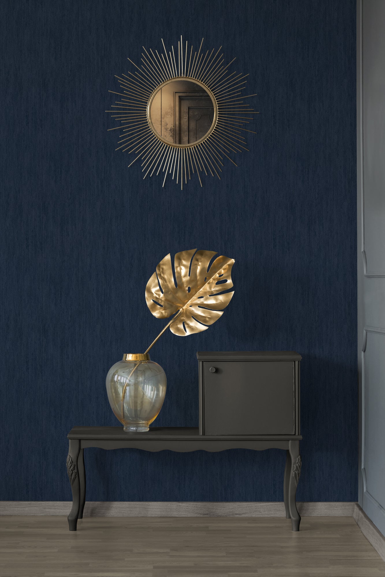 A.S. Création Designer Vinyl Tapete Jette Joop 5 Blau Uni Wandtapete Design