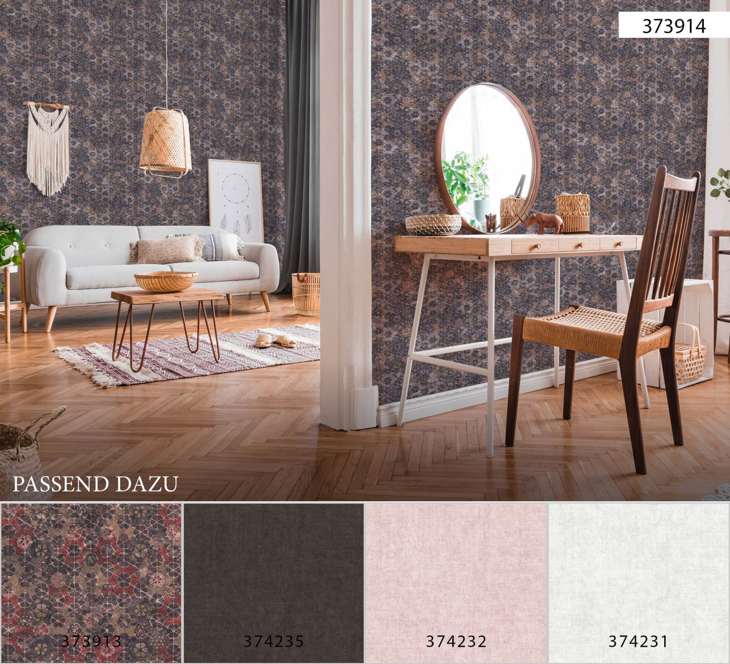 Fliesentapete Violett Vliestapete 373914 Wandtapete A.S. Création Tapete