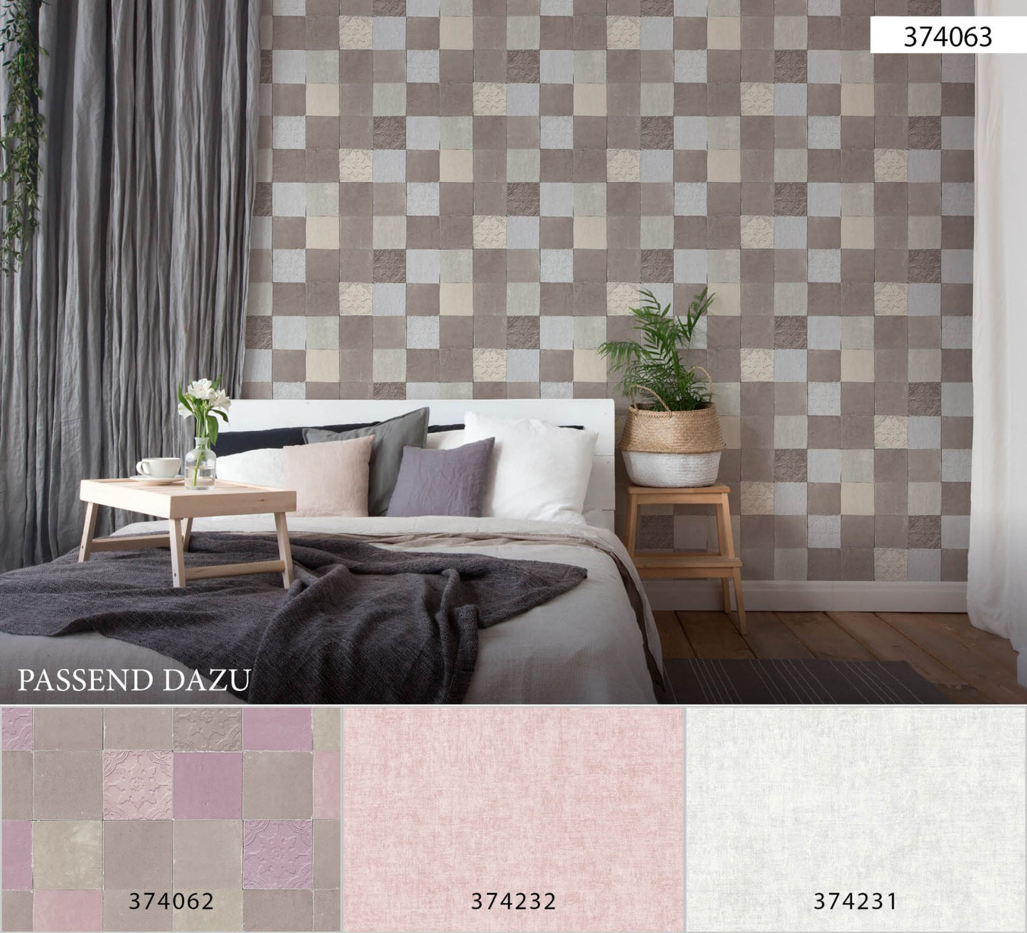 Fliesentapete Grau Vliestapete 374063 Wandtapete A.S. Création Tapete