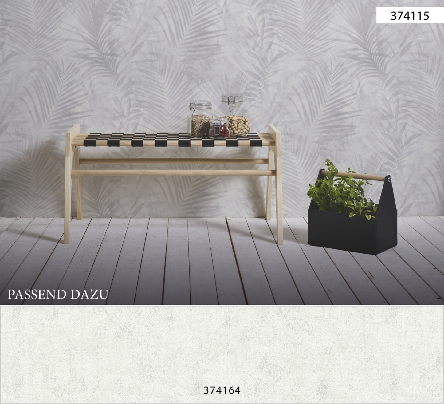 Palmentapete Grau Vliestapete 374115 Wandtapete A.S. Création Tapete