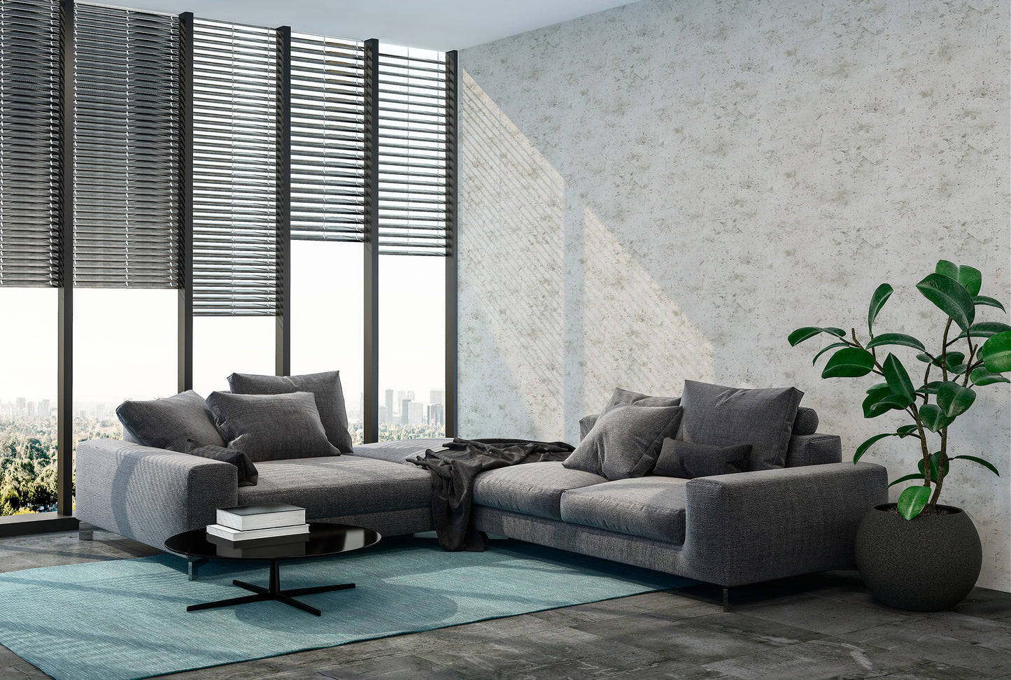 Livingwalls Beton Optik Vinyl Tapete New Walls,Loft Livin Grau Wandtapete