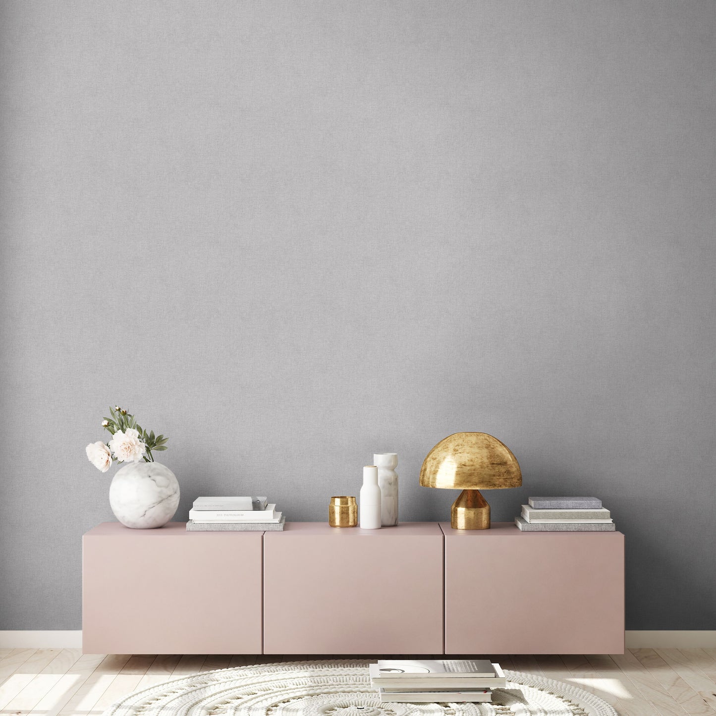 Livingwalls Uni Vinyl Tapete New Walls,Un Grau Wandtapete Unitapete