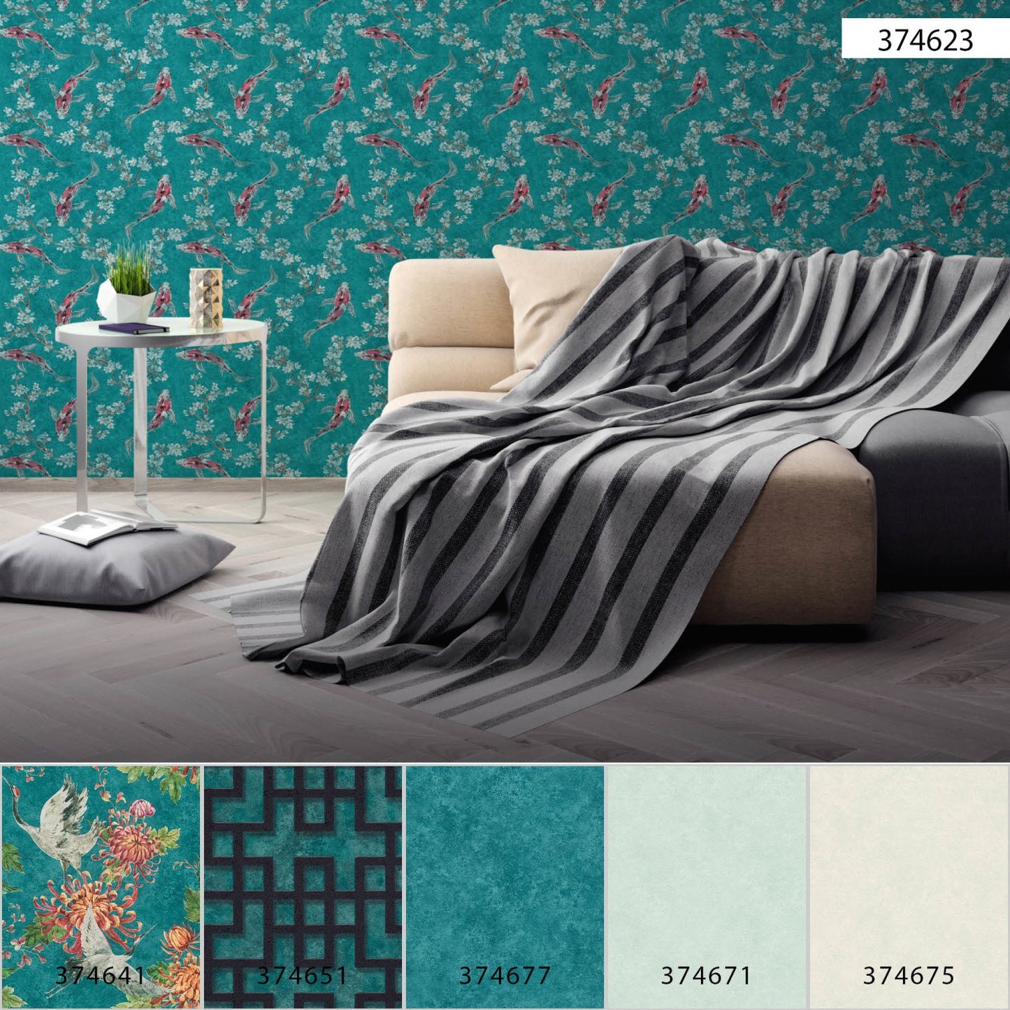 Japanische & Chinesische Tapete Blau 374623 Vlies-Wandtapete A.S. Création Tapete