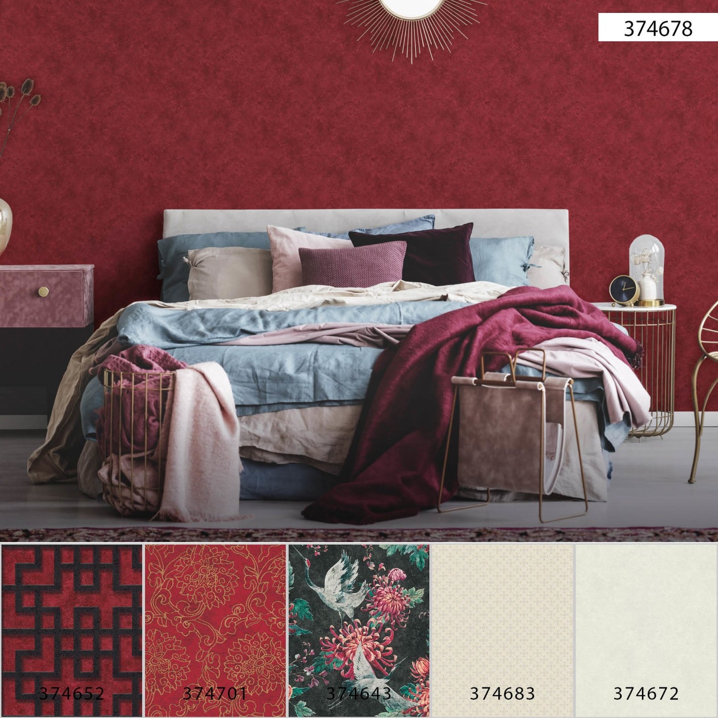 Unitapete Rot Vliestapete 374678 Wandtapete einfarbig A.S. Création Tapete