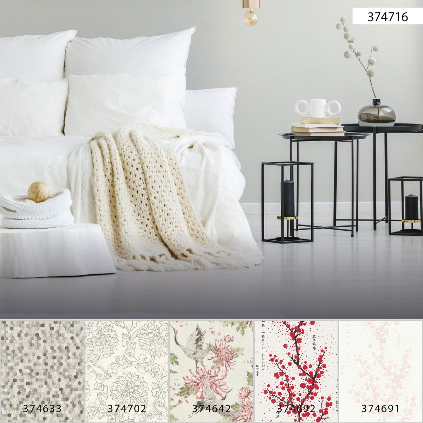 Japanische & Chinesische Tapete Creme Vliestapetenrolle 374716 A.S. Création Tapete