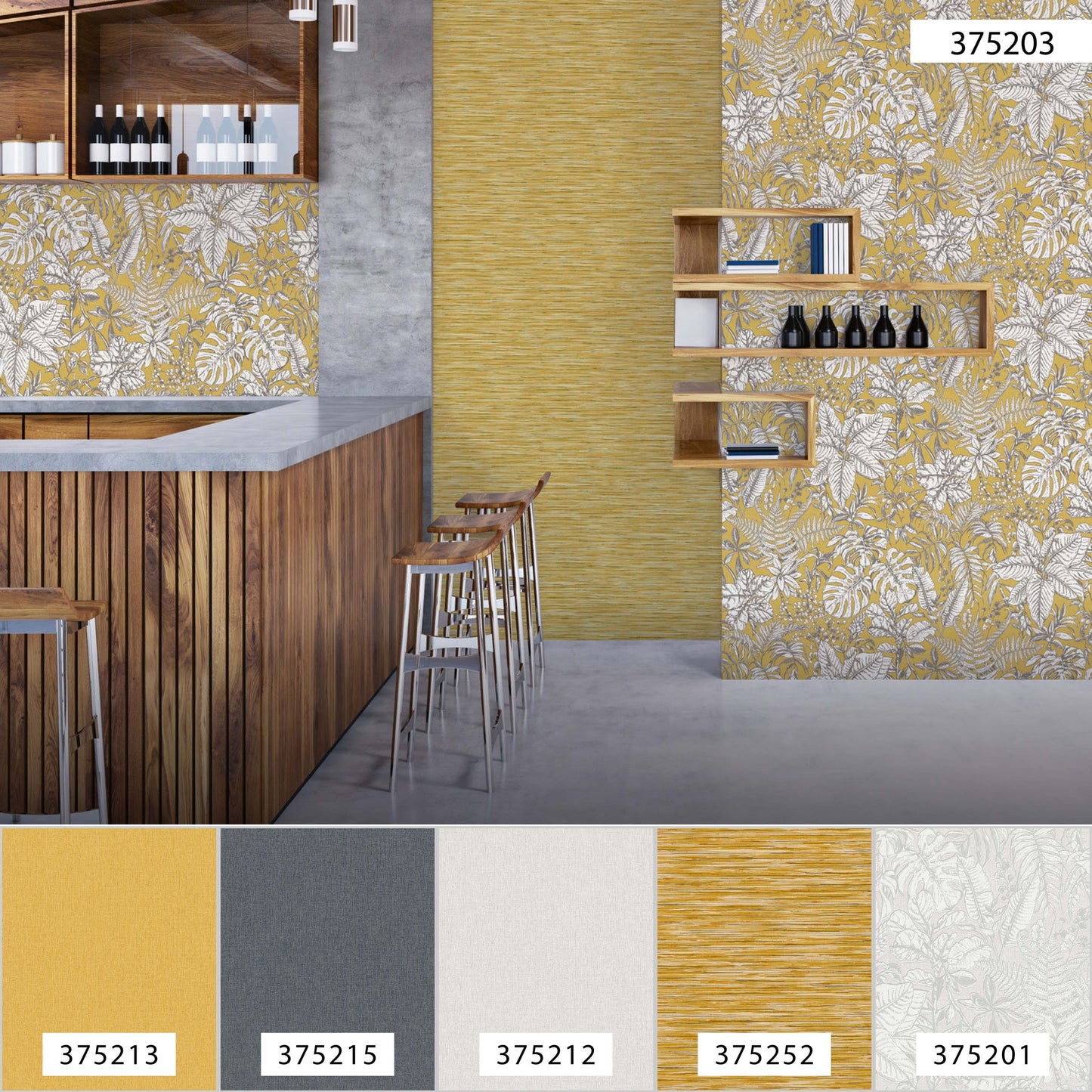 Daniel Hechter Dschungeltapete Gelb 375203 Wandtapete Vliestapete Floral Vinyl