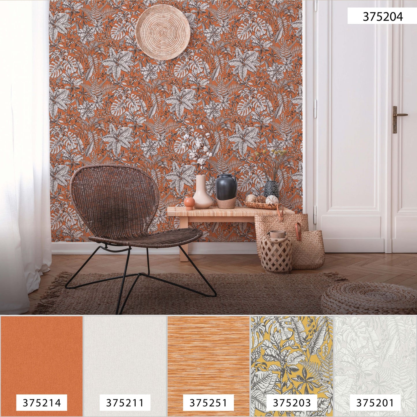 Daniel Hechter Dschungeltapete Orange 375204 Wandtapete Vliestapete Floral Vinyl