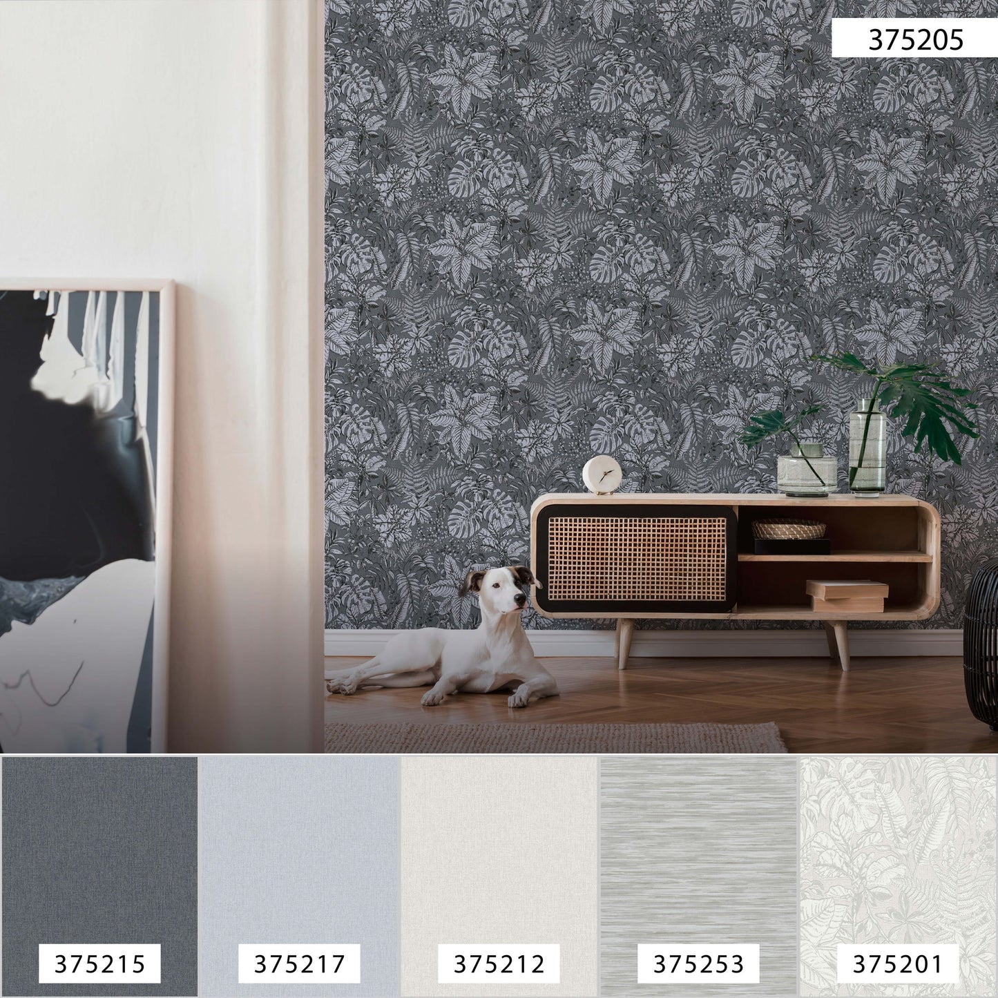 Daniel Hechter Dschungeltapete Grau 375205 Wandtapete Vliestapete Floral Vinyl