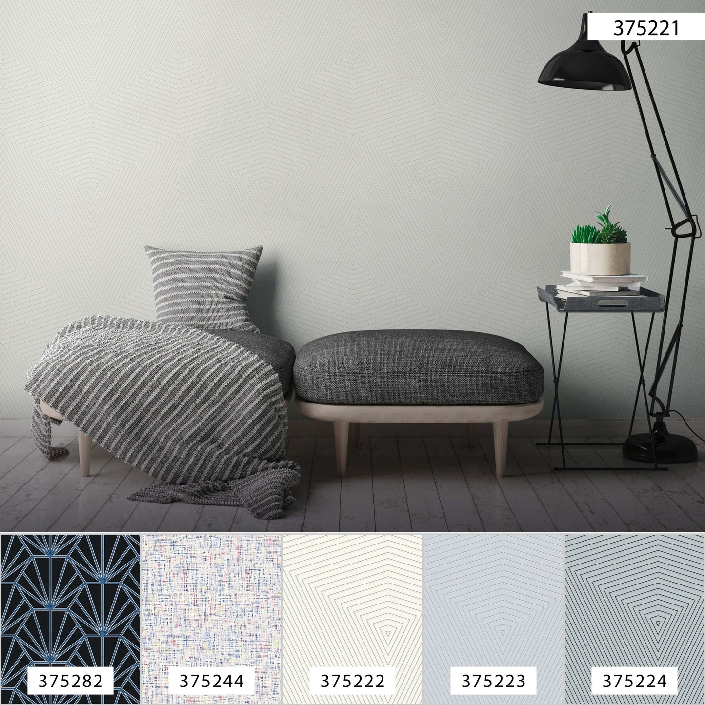 Daniel Hechter Geometrische Tapete Creme 375221 Wandtapete Vliestapete Vinyl