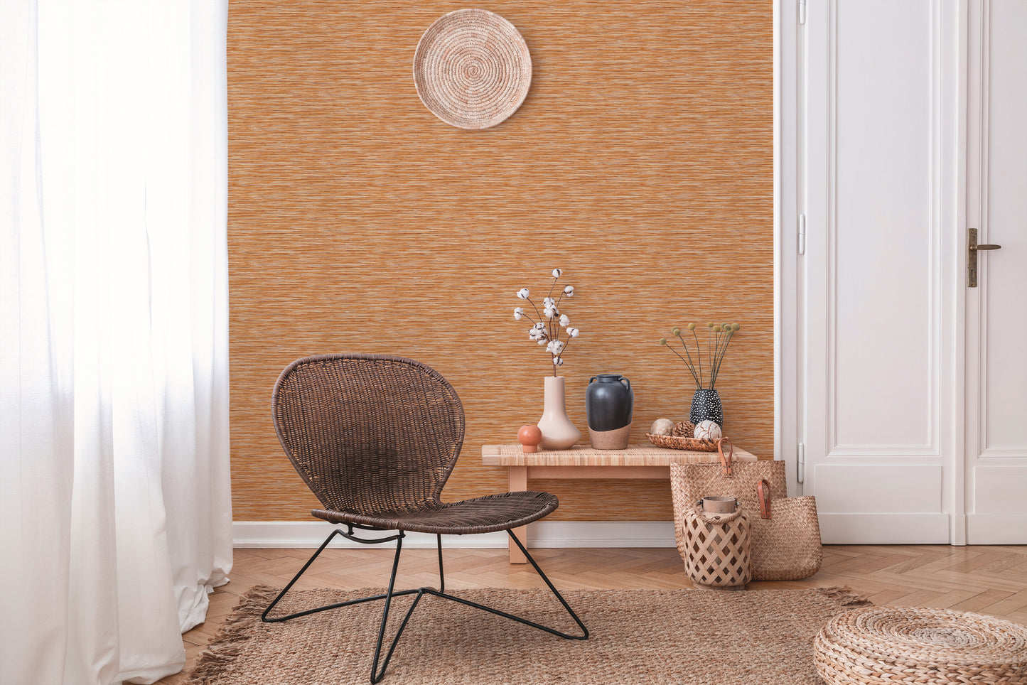 Daniel Hechter Designertapete Orange 375251 Wandtapete Vliestapete Floral Vinyl