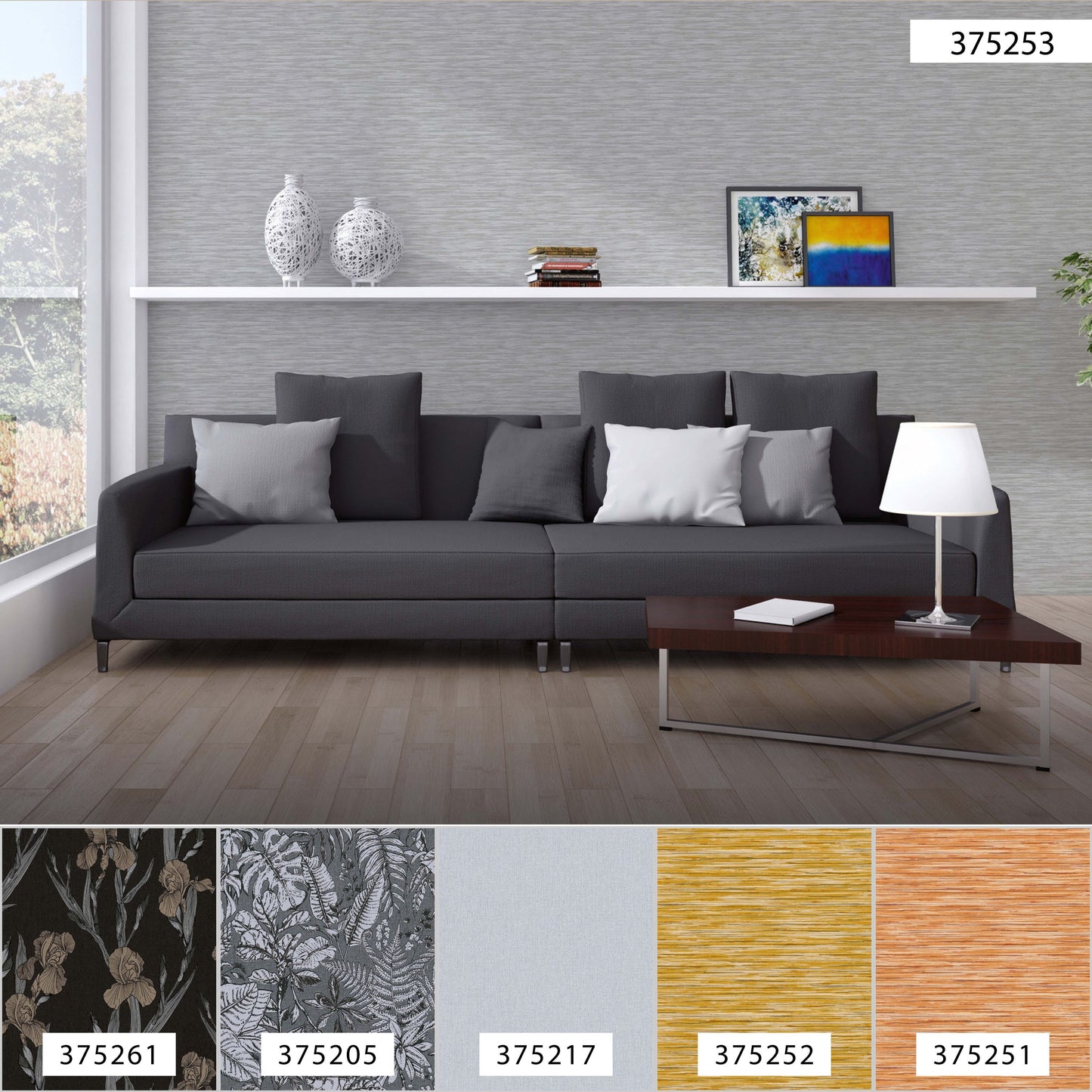 Daniel Hechter Designertapete Grau 375253 Wandtapete Vliestapete Floral Vinyl