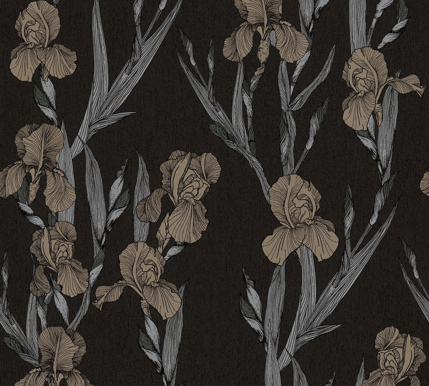 Daniel Hechter Blumentapete Schwarz 375261 Wandtapete Vliestapete Floral Vinyl