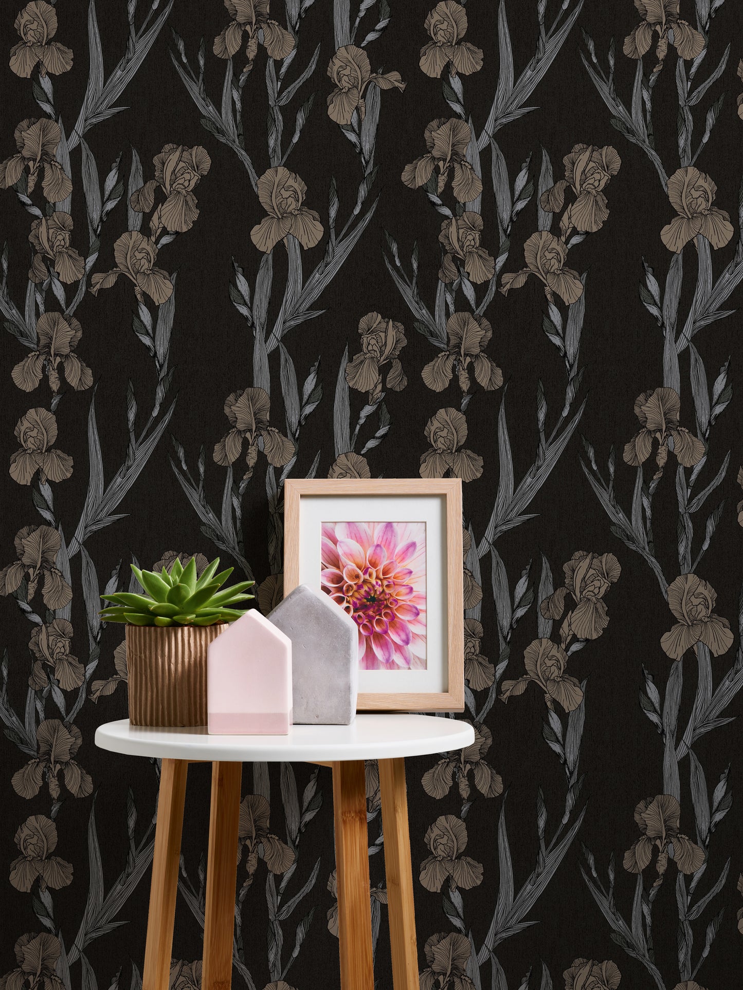 Daniel Hechter Blumentapete Schwarz 375261 Wandtapete Vliestapete Floral Vinyl
