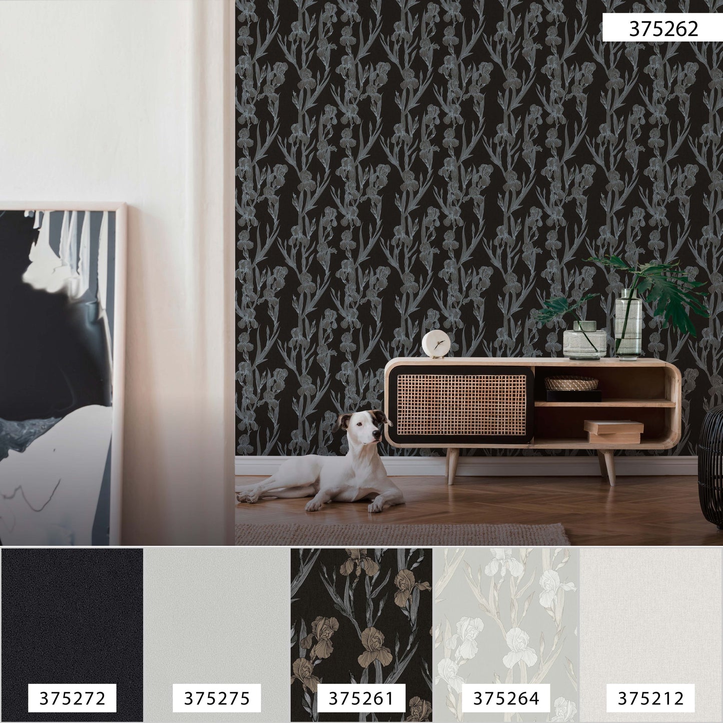 Daniel Hechter Blumentapete Schwarz 375262 Wandtapete Vliestapete Floral Vinyl