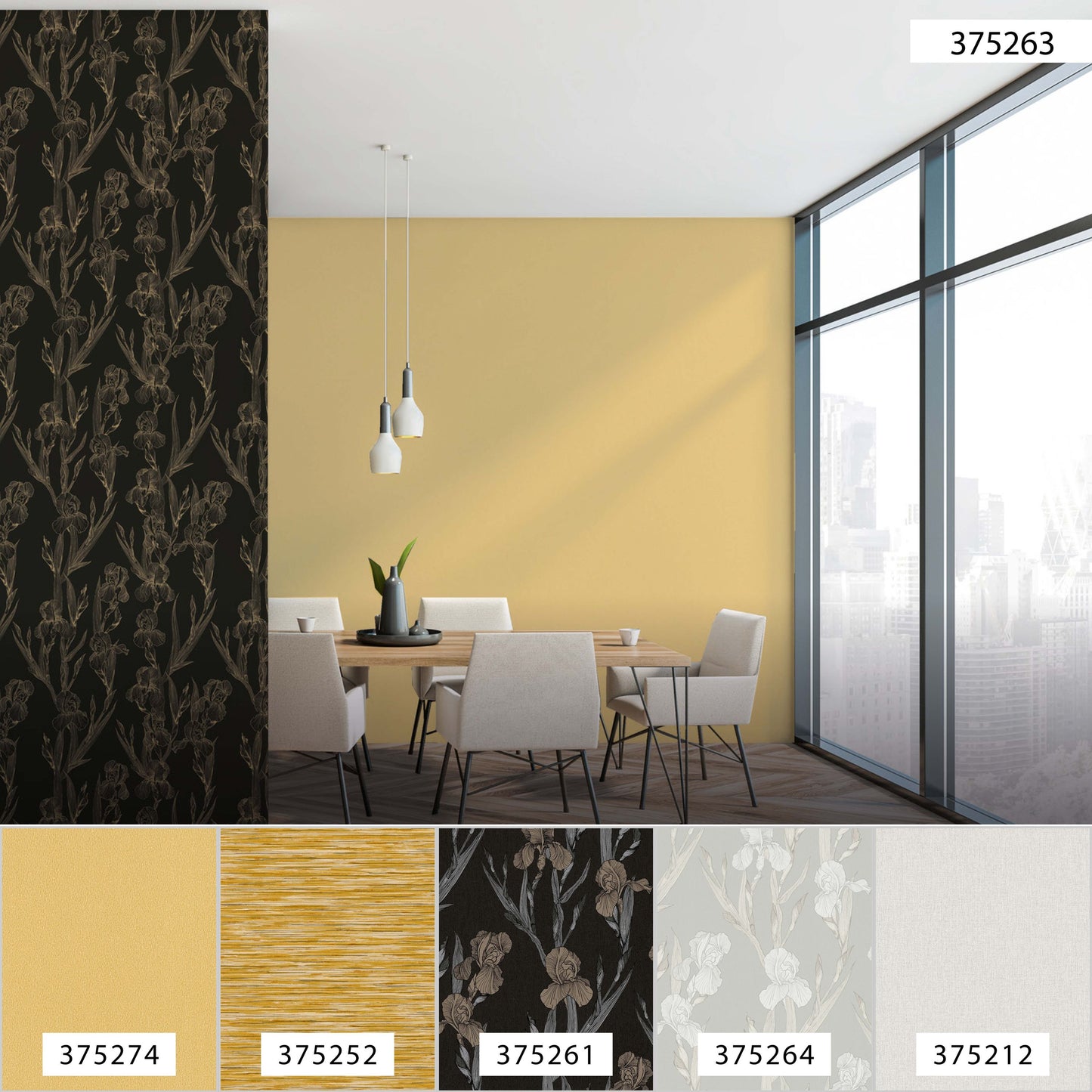 Daniel Hechter Blumentapete Schwarz 375263 Wandtapete Vliestapete Floral Vinyl