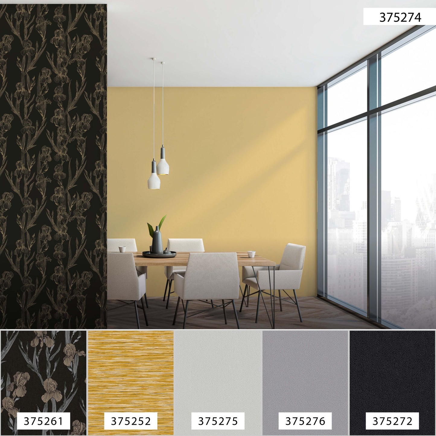 Daniel Hechter Unitapete Gelb 375274 Wandtapete Vliestapete Floral Unis Vinyl