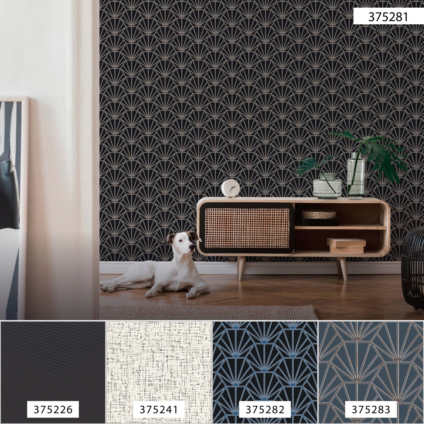 Daniel Hechter Geometrische Tapete Schwarz 375281 Wandtapete Vliestapete Vinyl