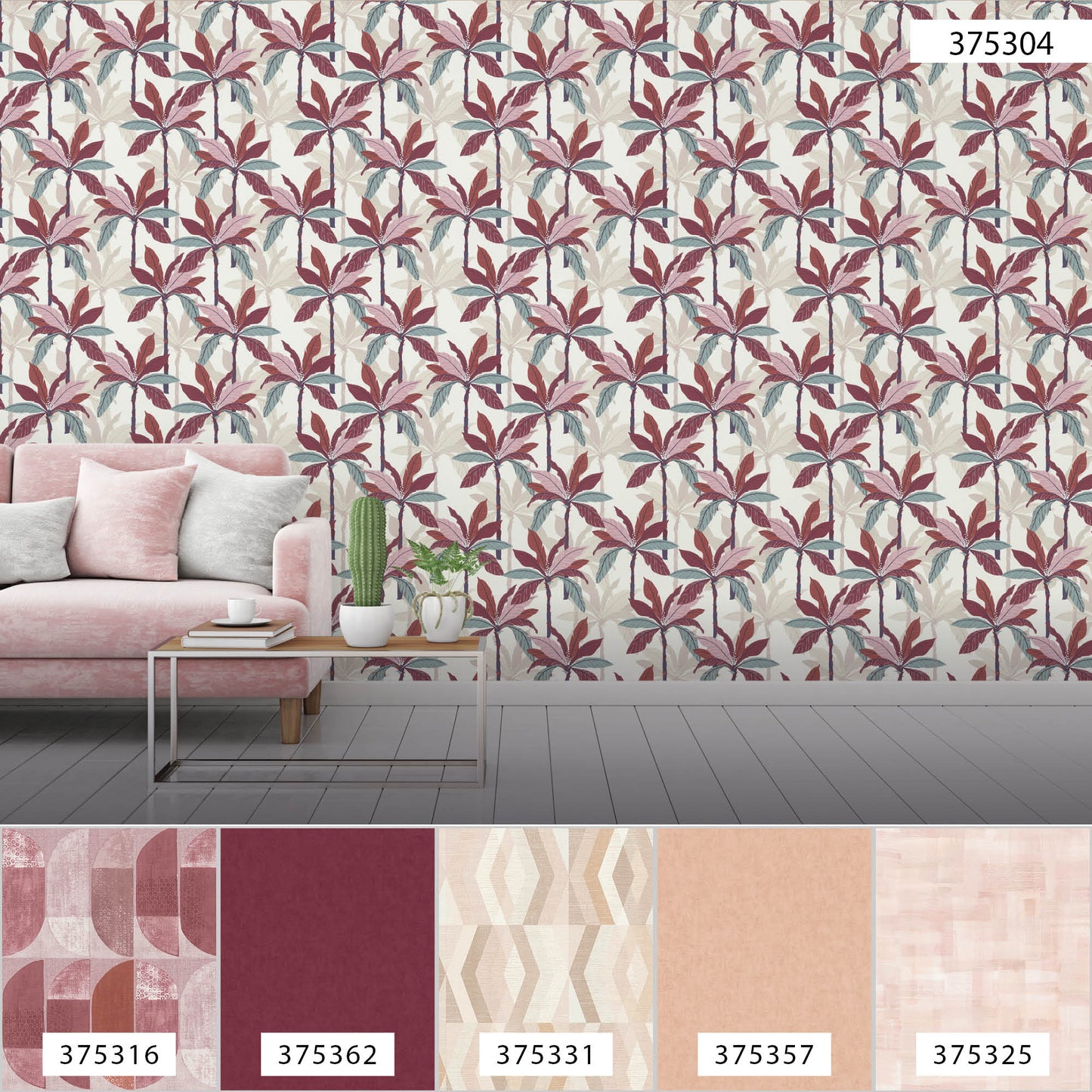 A.S. Création Dschungeltapete Rot 375304 Wandtapete Vliestapete Floral Vinyl