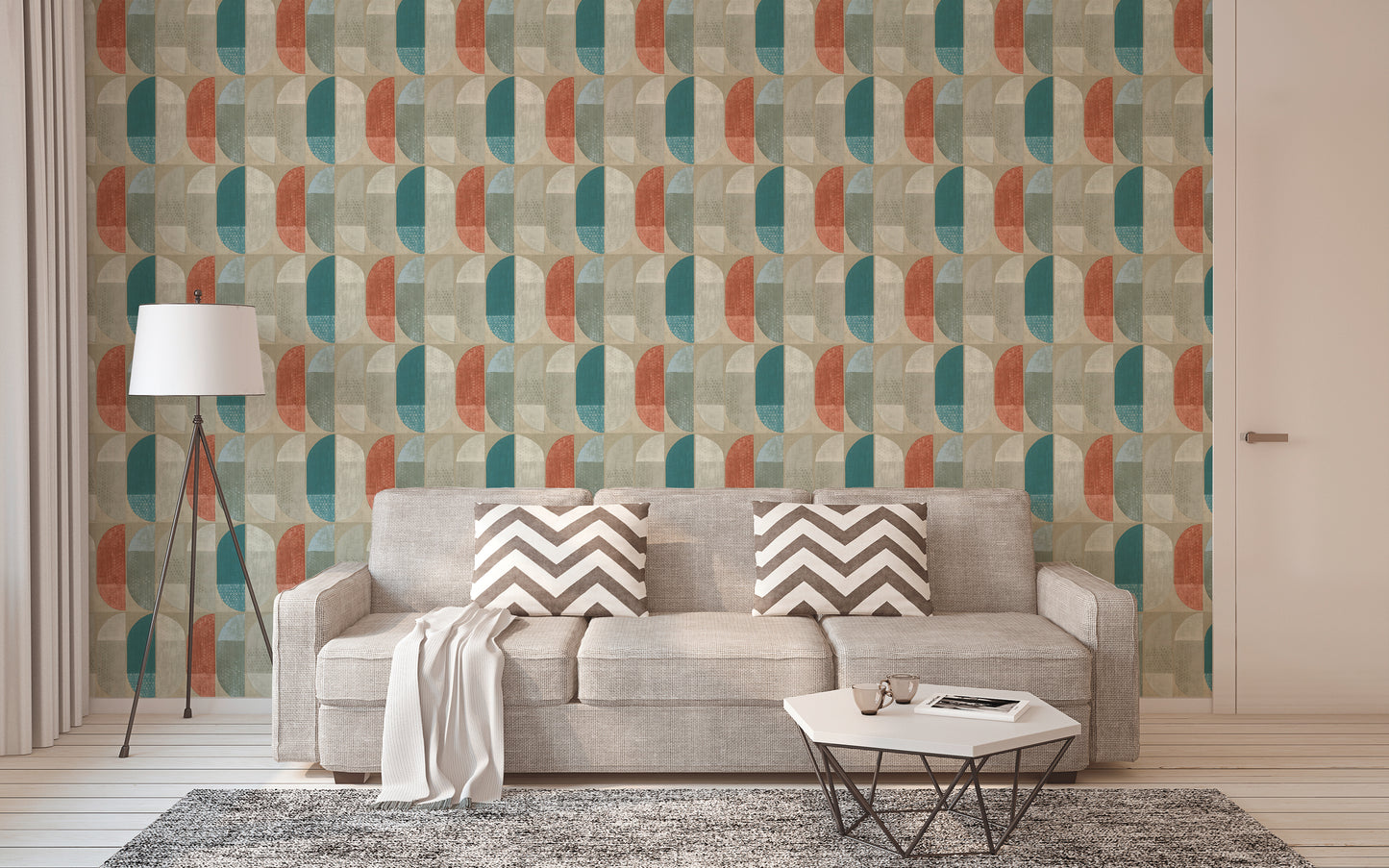 A.S. Création Geometrische Tapete Beige 375311 Wandtapete Vliestapete Vinyl