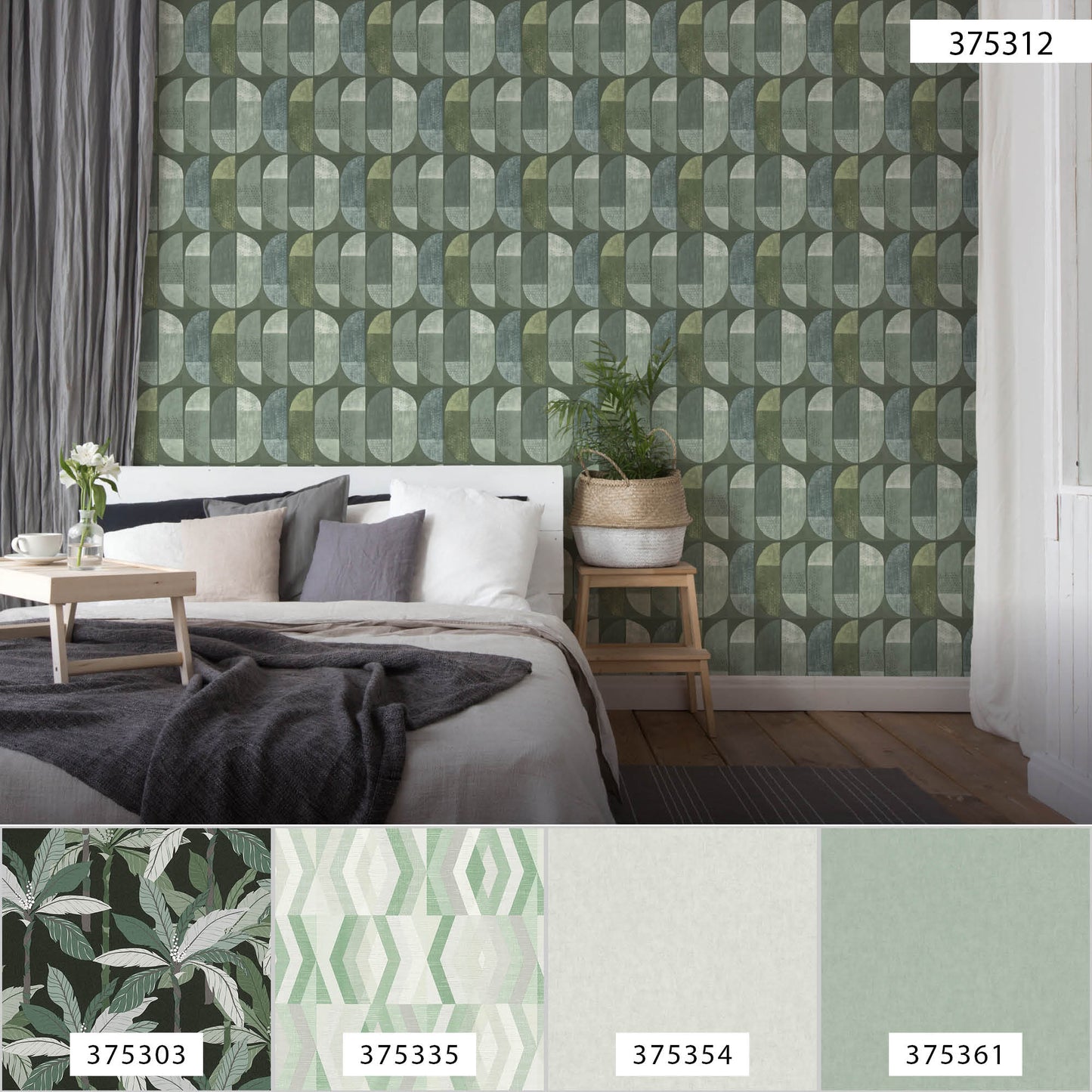 A.S. Création Tapete geometrisch Grün 375312 Wandtapete Vliestapete Grafik Vinyl