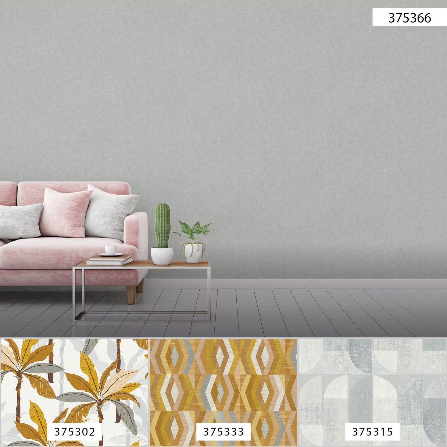 A.S. Création Unitapete Grau 375366 Wandtapete Vliestapete Floral Unis Vinyl