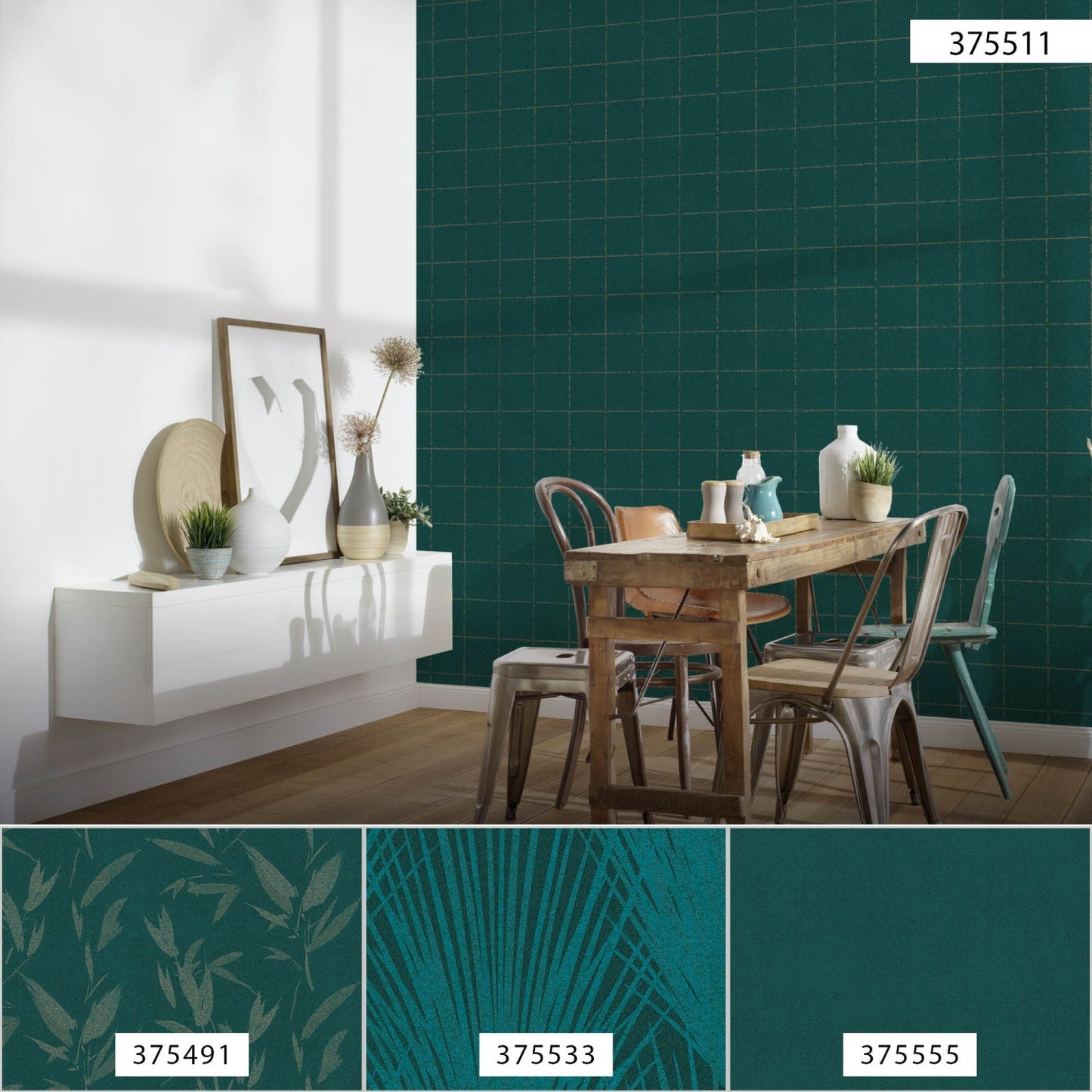 Fliesentapete Grün Vliestapete 375511 Wandtapete A.S. Création Tapete