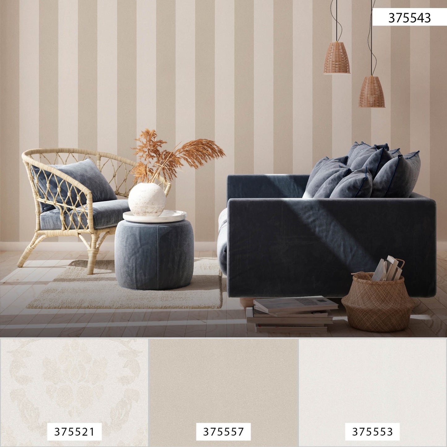 Streifentapete Beige Vliestapete 375543 Wandtapete A.S. Création Tapete