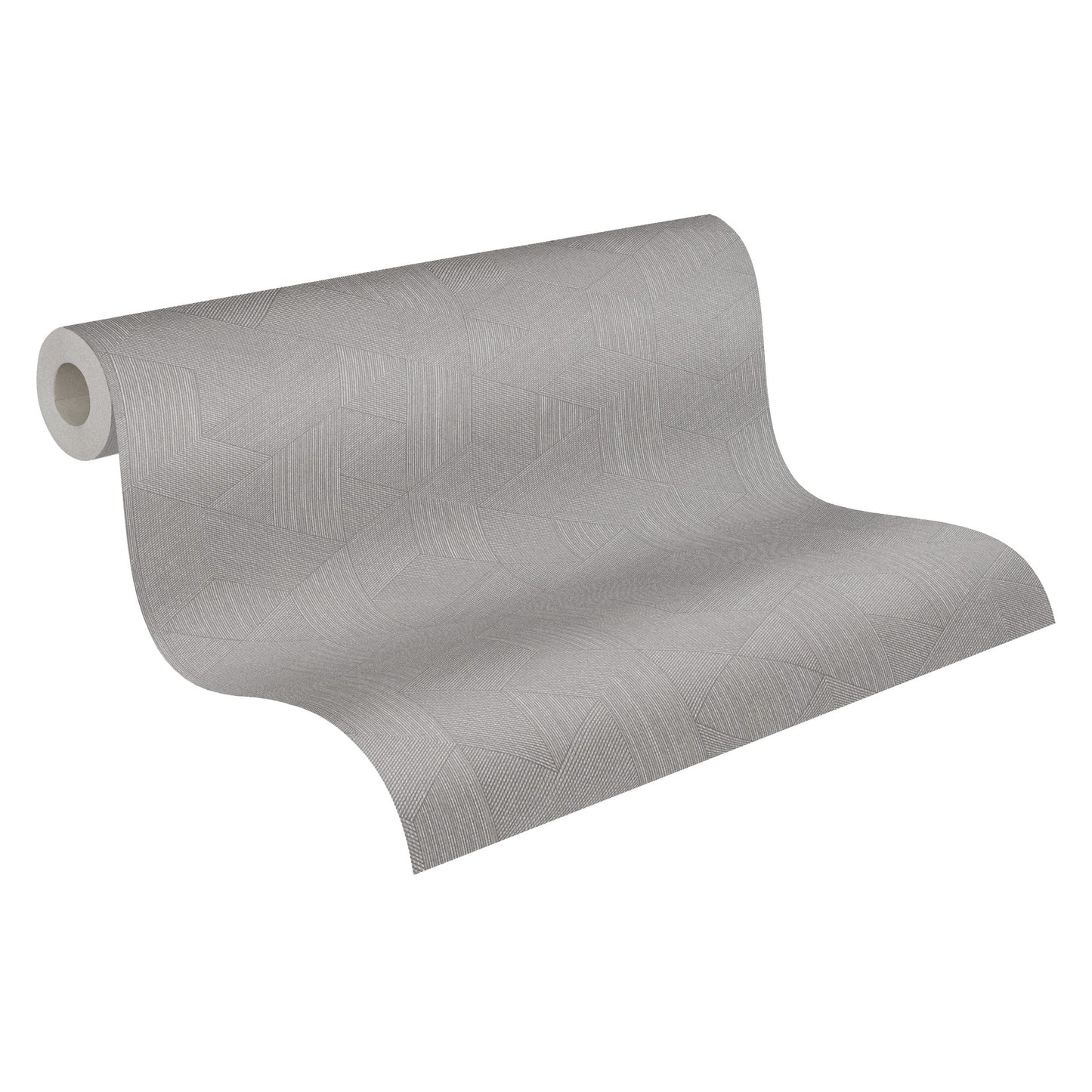 A.S. Création Geometrisch Grau 375615 Wandtapete Vlies Satin Rolle Tapete VILLA