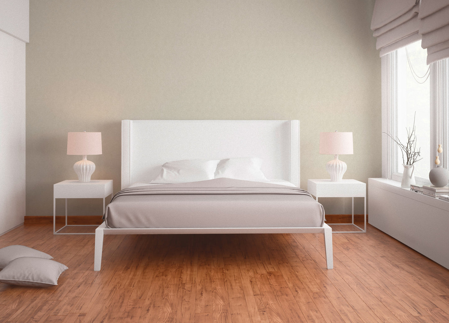 A.S. Création Uni weiss weiß 375641 Wandtapete Vlies Satin Rolle Tapete VILLA