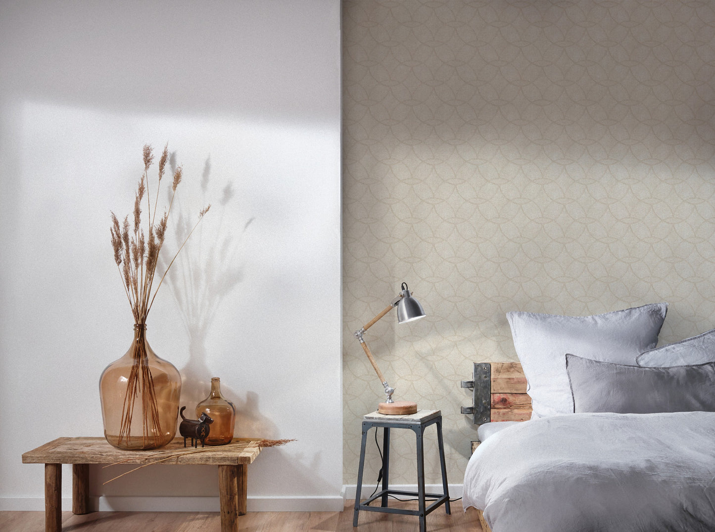 A.S. Création Geometrisch Beige 375643 Wandtapete Vlies Satin Rolle Tapete