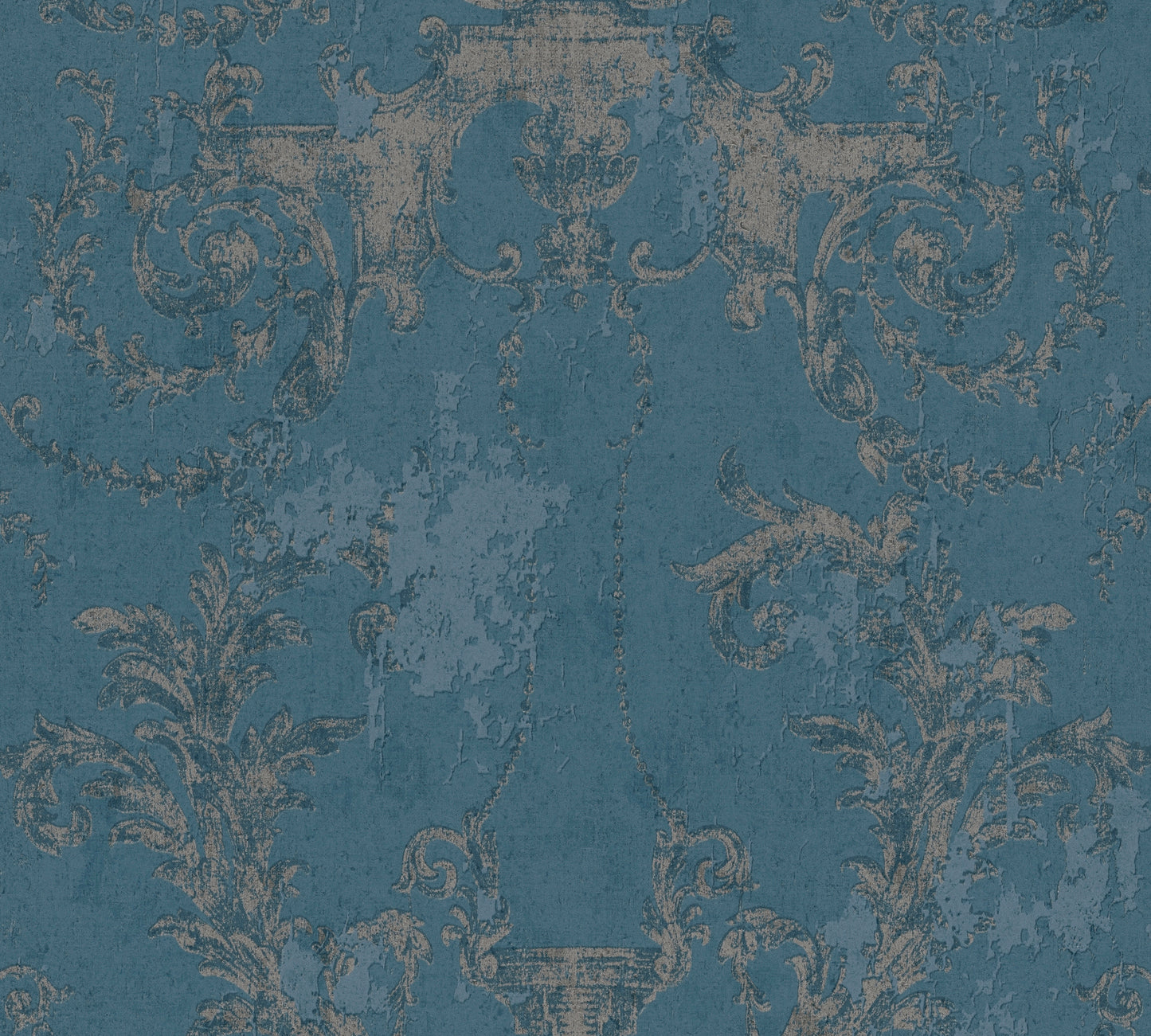 A.S. Création Barock Tapete Blau 376485 Wandtapete Vliestapete Struktur Vinyl