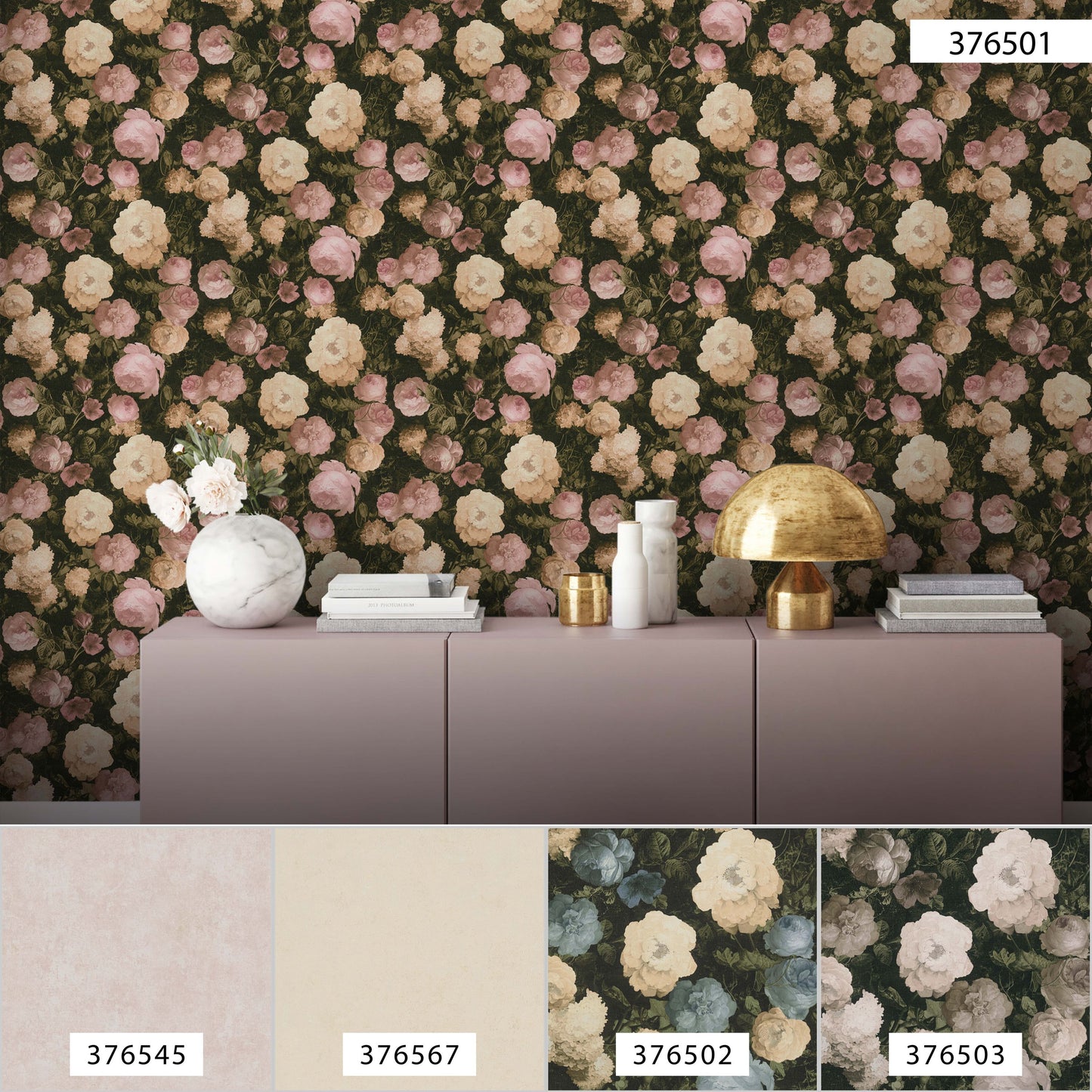 A.S. Création Blumen Tapete Rosa 376501 Wandtapete Vliestapete Floral modern