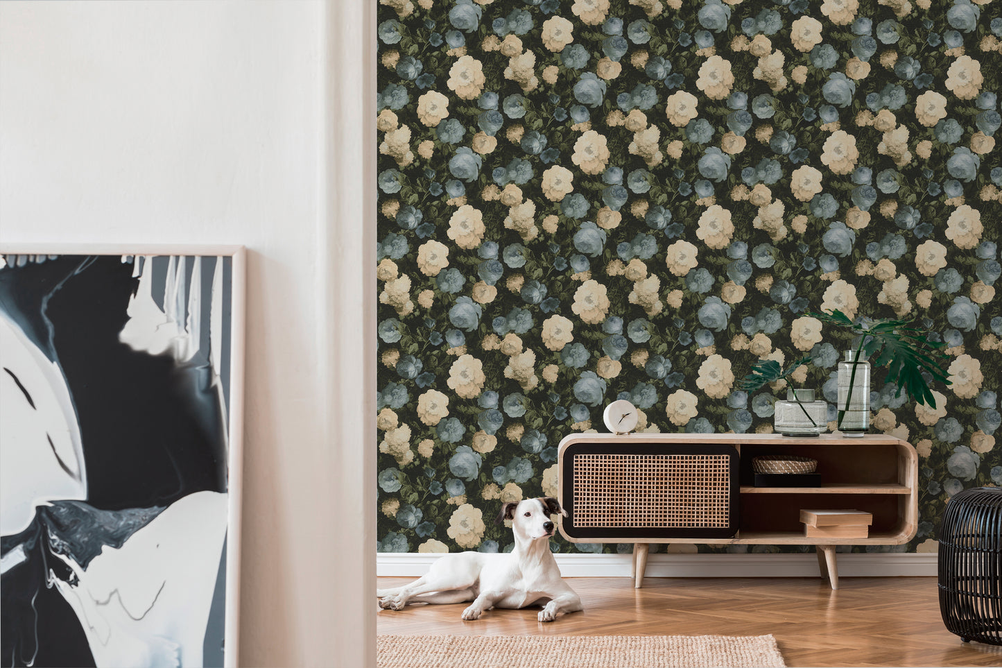 A.S. Création Blumen Tapete Blau 376502 Wandtapete Vliestapete Floral modern