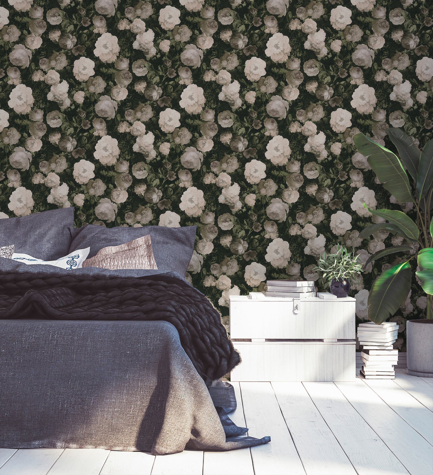 A.S. Création Blumentapete Creme 376503 Wandtapete Vliestapete Floral Vinyl