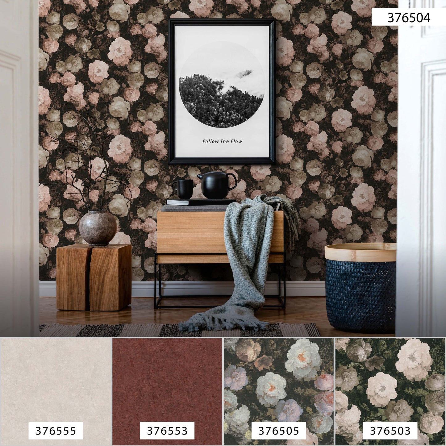 A.S. Création Blumen Tapete Rosa 376504 Wandtapete Vliestapete Floral modern