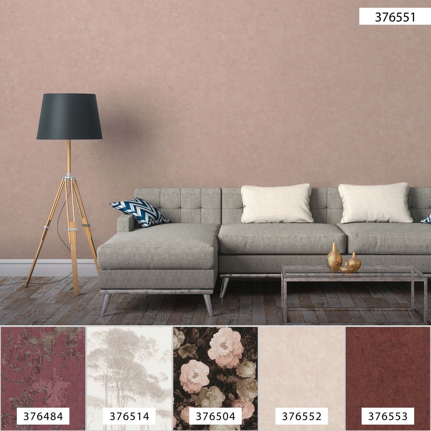 A.S. Création Unitapete Rosa 376551 Wandtapete Vliestapete Struktur Unis Vinyl