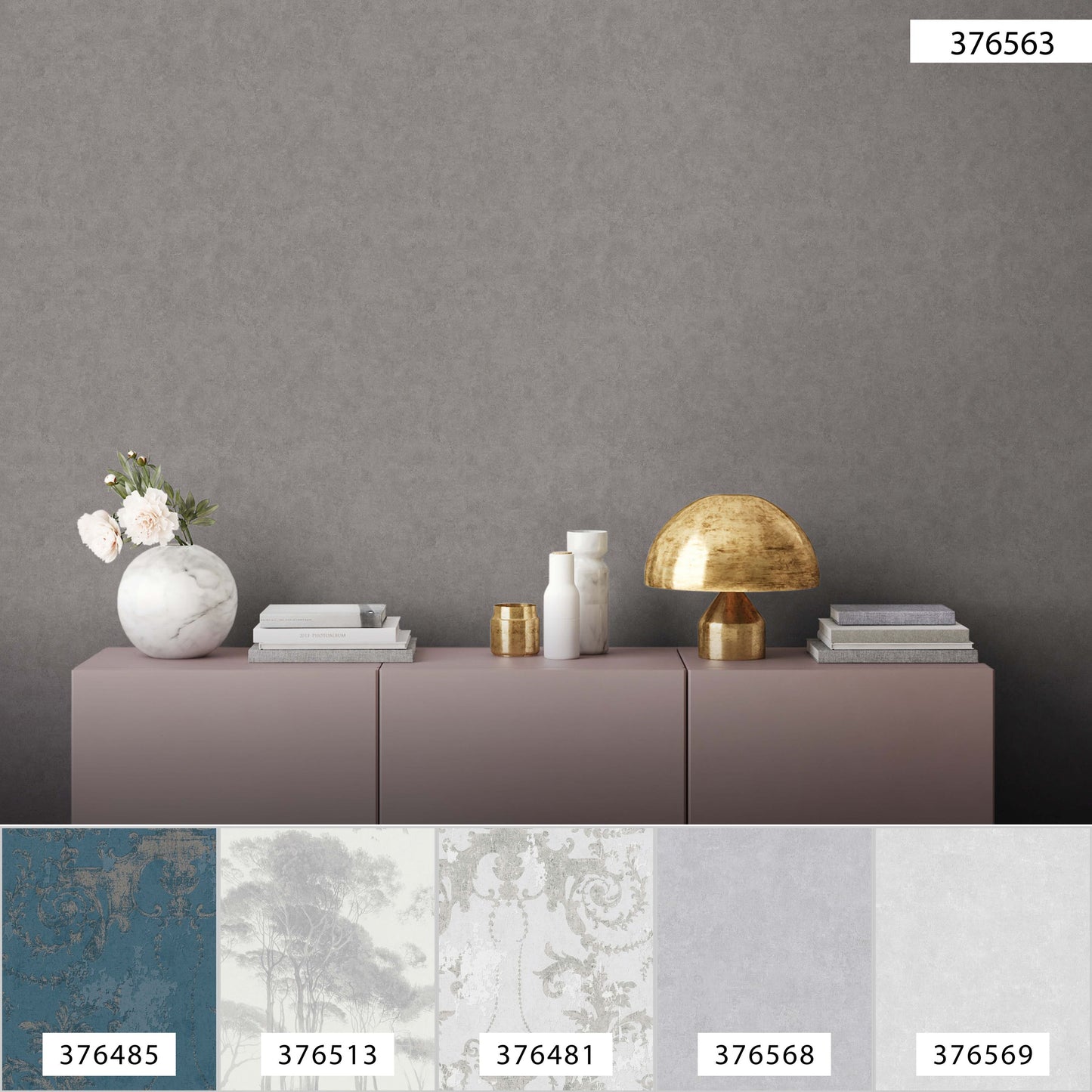 A.S. Création Unitapete Grau 376563 Wandtapete Vliestapete Struktur Unis Vinyl