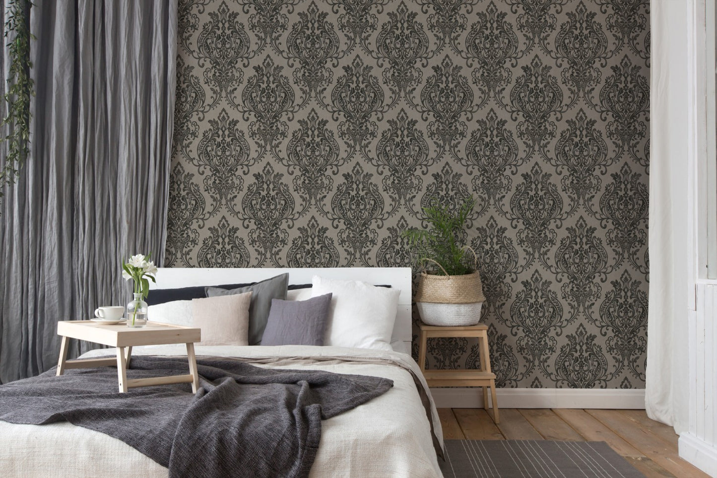 Barocktapete Grau Vliestapete 376813 Wandtapete A.S. Création Tapete