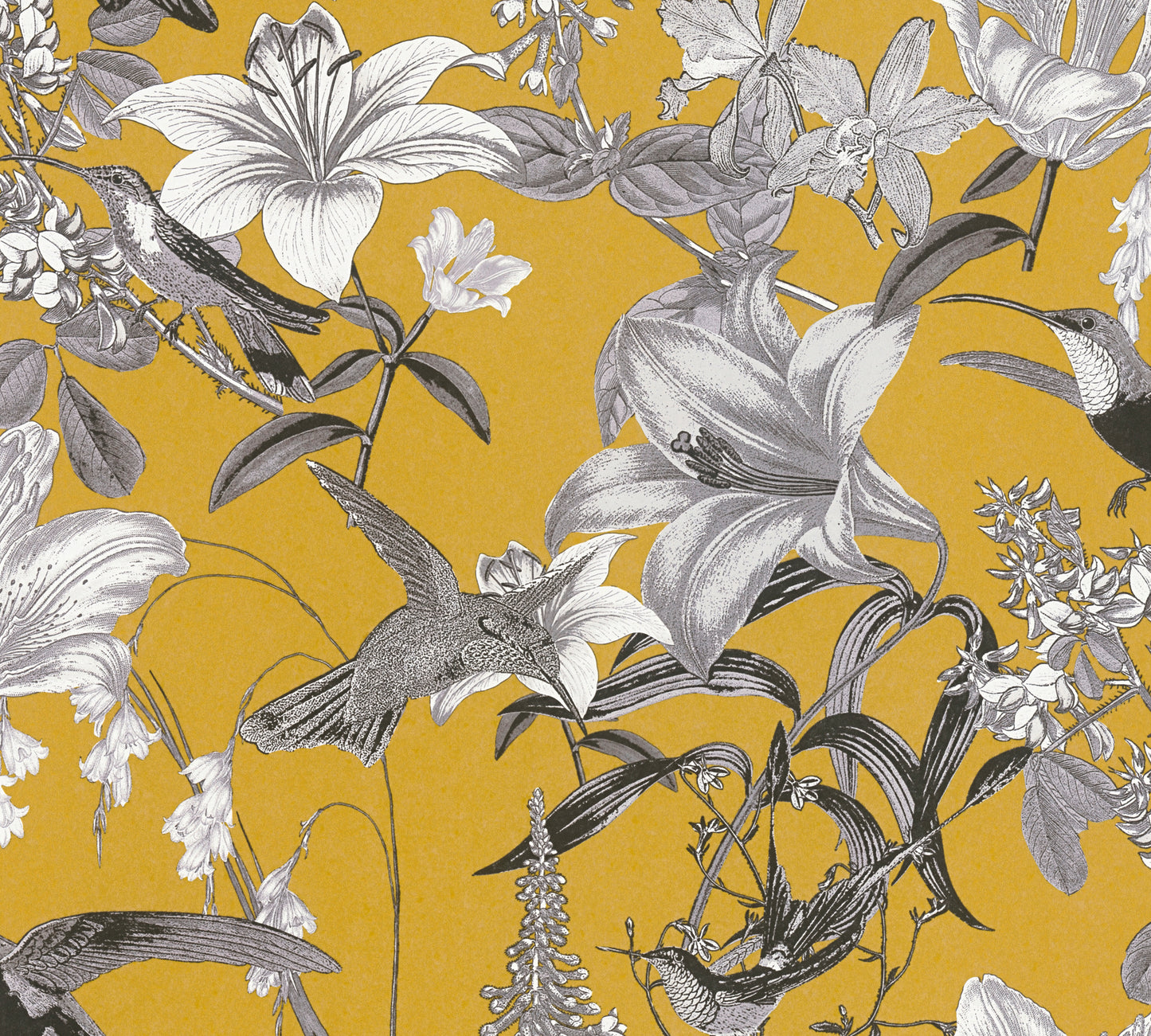 A.S. Création Blumentapete Gelb 377013 Wandtapete Vliestapete Natur Floral Vlies