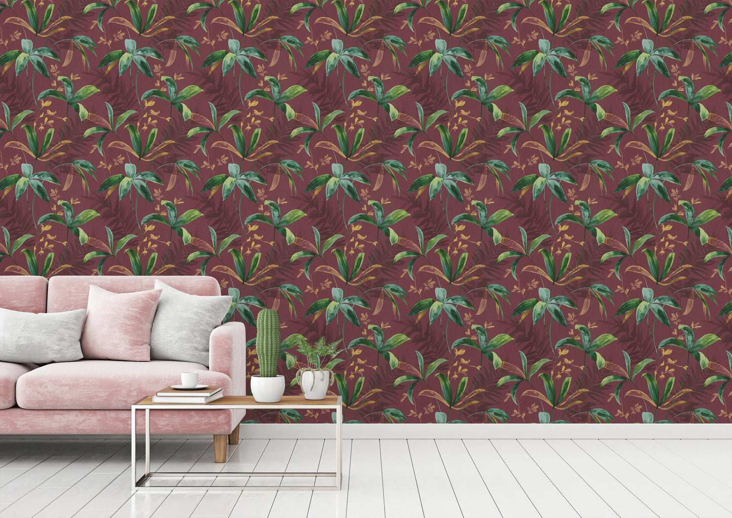 A.S. Création Dschungeltapete Rot 377043 Wandtapete Vliestapete Floral Vlies
