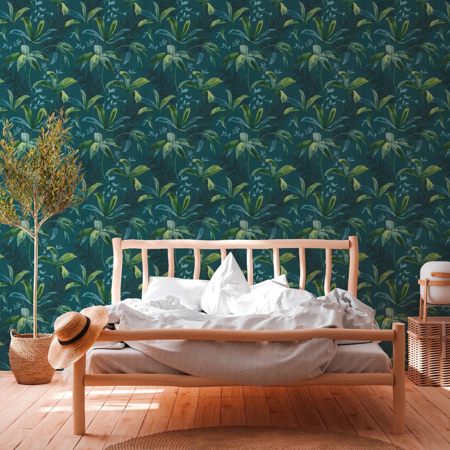 A.S. Création Dschungeltapete Blau 377044 Wandtapete Vliestapete Floral Vlies
